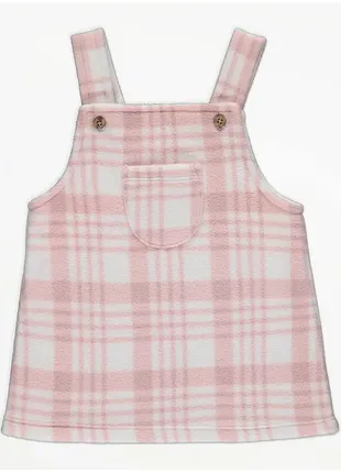 Пудровий сарафан в клітинку від george, для дівчаток 3-6м/6-9м