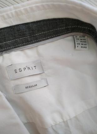 Стильная брендовая рубашка esprit/качественная белая рубашка esprit/красивая белая рубашка5 фото