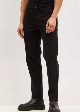 Приталені чорні брюки чинос burton, розмір 34r1 фото