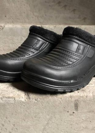 Ботинки мужские утепленные. 42 размер, обувь зимняя рабочая для мужчин. we-689 цвет: черный