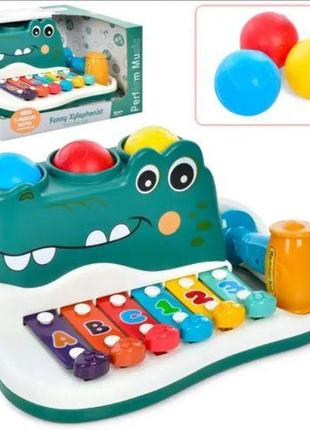 Музыкальная игрушка "ксилофон-крокодил" от imdi
