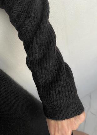 Тепле в'язане плаття з альпакою плаття светр міді чорне