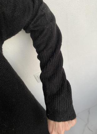 Тепле в'язане плаття з альпакою плаття светр міді чорне