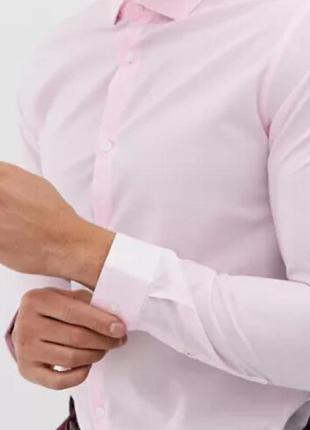 Якісна чоловіча сорочка burton menswear рожевого3 фото
