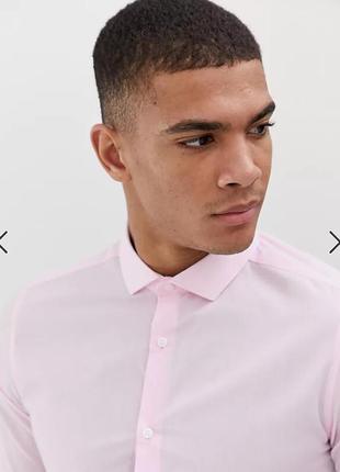 Якісна чоловіча сорочка burton menswear рожевого2 фото