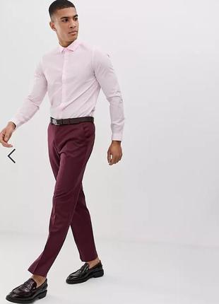 Якісна чоловіча сорочка burton menswear рожевого4 фото