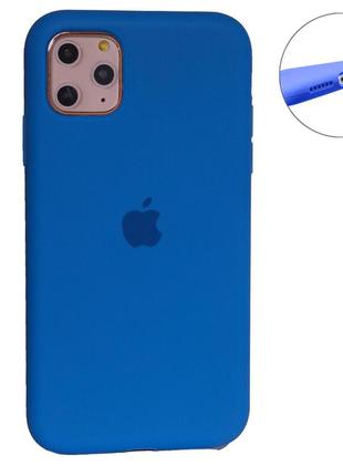 Чехол original silicone case full size — iphone 11 pro max — royal blue (3)