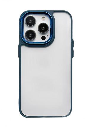 Чехол new skin clear case  —  iphone 14  — blue