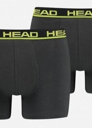 Труси-боксери head basic boxer 2p grafite/yellow (m)1 фото