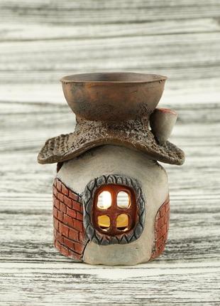 Домик аромалампа керамика house aroma lamp ceramics для эфирных масел2 фото