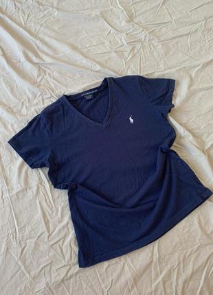 Темно синя футболка ralph lauren sport
