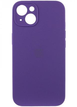 Чехол original silicone case with protective camera — iphone 14  — deep purple (71)
