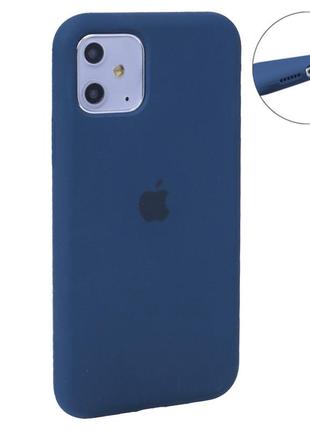 Чехол original silicone case full size — iphone 11 — midnight blue (8)1 фото