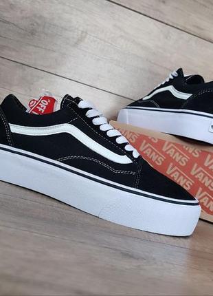 Vans platform old school кеды на платформе ванс вансы на толстой подошве кроссовки красовки олд скул