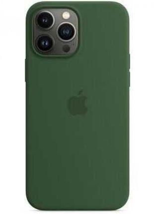 Чехол silicone case with magsafe — iphone 13 — green