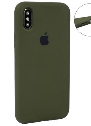 Чехол original silicone case full size — iphone x ; xs — khaki (48)