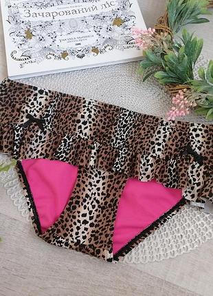 Низ плавки от купальника зверятный принт анималистичный рисунком леопард