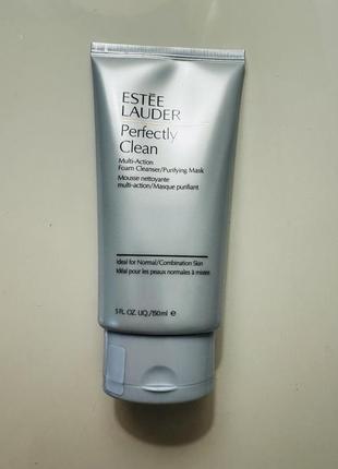 Estee lauder perfectly clean multi-action foam cleanser purifying mask 150 мл