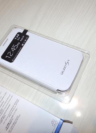 Чехол - книжка samsung galaxy s4 s-view flip cover white original