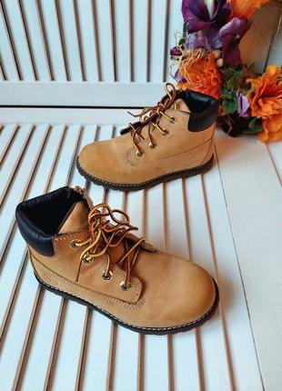 Ботинки кожаные демисезонные  timberland  toddler pokey pine оригинал1 фото