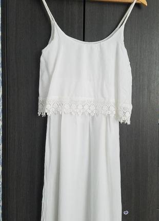 Длинное платье макси белое сарафан jennifer tajilor2 фото