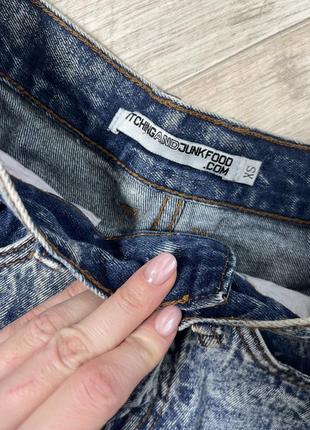 Джинсовые шорты высокая посадка высокие джинс4 фото