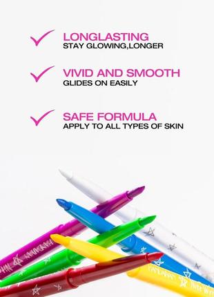 Гелевий олівець для губ і очей флуоресцентна водостійка підводка, що світиться, handaiyan nite writer pen №104 фото