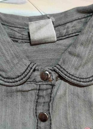 Серая джинсовая рубашка с зайчиком cool club р. 1104 фото