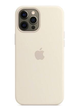 Чехол original silicone case full size — iphone 13 pro max 6.7 antique white (11)1 фото