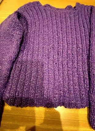 В'язаний светр-локшина з кольоровим люриксом/hand made/німеччина.