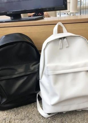 В наличии рюкзак мужской женский спортивный для ноутбука обучение в школу удобный черный белый2 фото