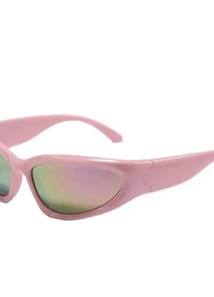 Трендовые розовые солнцезащитные имиджевые очки для фото2 фото