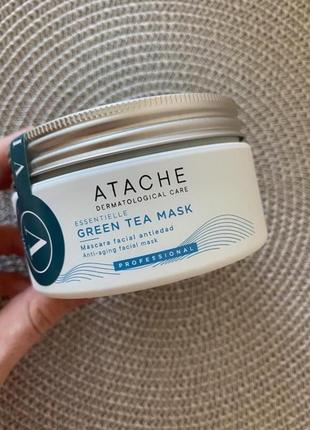 Восстанавливающая успокаивающая маска с зеленым чаем atache essentielle reafirming mask green tea, 200 мл