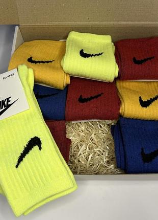 Мужской бокс носков с высокой резинкой nike, размер 41-45