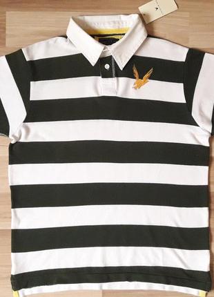 Фірмове поло, теніска в зелену смужку legend&soul, л, читайте опис.