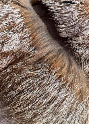 Шуба лисиця полушубок поперечна лиса6 фото