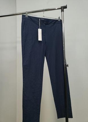 Стильні сині штани льон котон