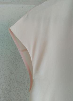 Нежно-розовая шелковая блуза / футболка ted baker (100% шелк)5 фото