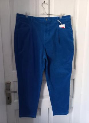 Распродажа стрейчевые вельветовые джинсы василькового цвета1 фото