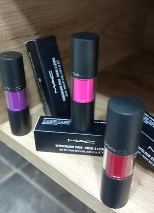 Набор 3 шт!!жидкая матовая помада mac versicolor stain cream lipstick