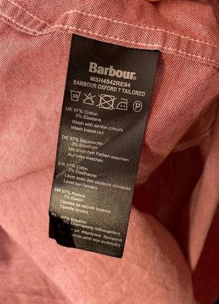 Barbour tailored fit красная оранджевая рубашка м4 фото