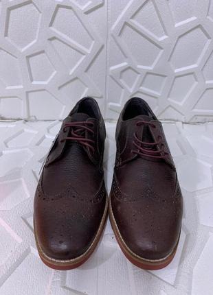Туфли кожа мужские кожаные коричневые redrape оригинал кожа кожаное4 фото