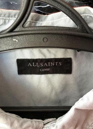 Allsaints свет серая рубашка на длинный рукав l 185/104a3 фото