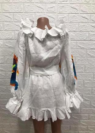 Шикарное платье с вышивкой вышиванка бохо4 фото