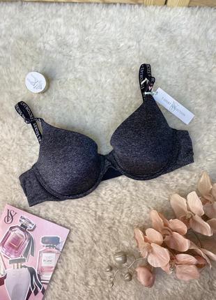 Бюстгальтер с легким  push up 34b victorias secret черный оригинал виктория сикрет