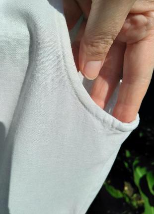 Красивая льняная блуза с вышивкой / вышиванка f&amp;f (лен, вискоза)2 фото