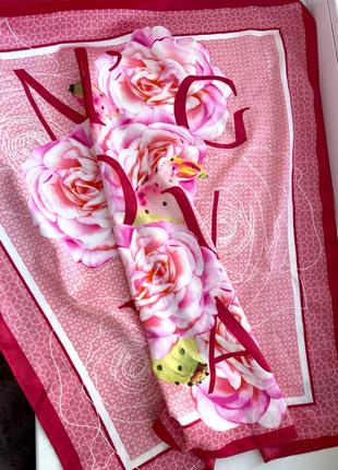 Красивый яркий платок rituals цветочный принт, хустина, на сумку,  в волосы4 фото