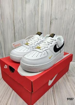 Nike air force 1 low white black gold3 фото
