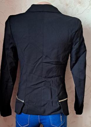 Стильный удлиненный черный и синий пиджак, жакет однобортный, норма, батал3 фото