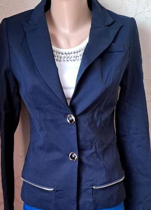 Стильный удлиненный черный и синий пиджак, жакет однобортный, норма, батал9 фото